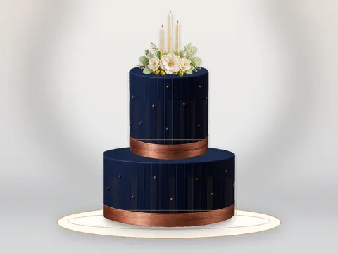 Preview the Copper Tuxedo · Modern full cake