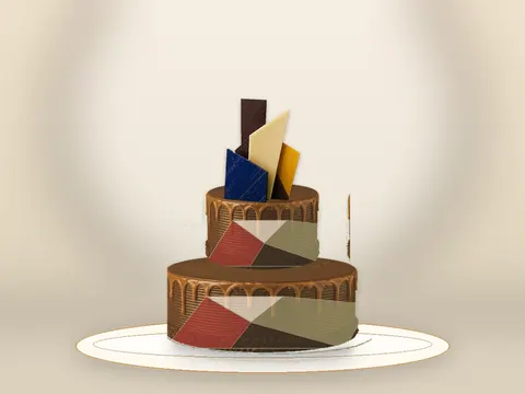 Preview the Cubist Salon · Offset full cake