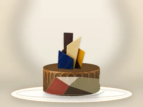 Preview the Cubist Salon · Orbit full cake