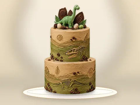 Preview the Fossil Explorer · Playful full cake