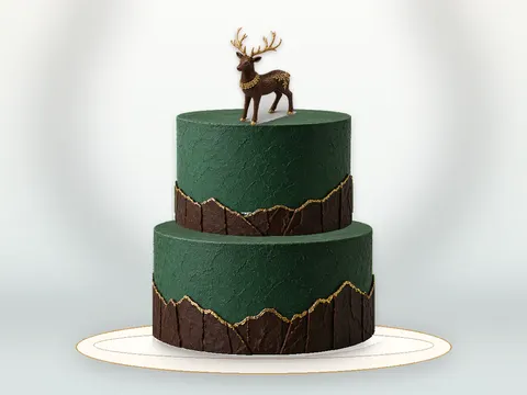 Preview the Gilded Reindeer full cake