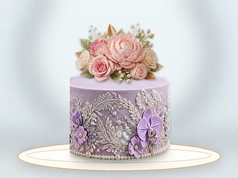 Preview the Blue Hydrangea · Keepsake full cake