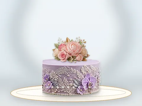 Preview the Blue Hydrangea · Petite full cake
