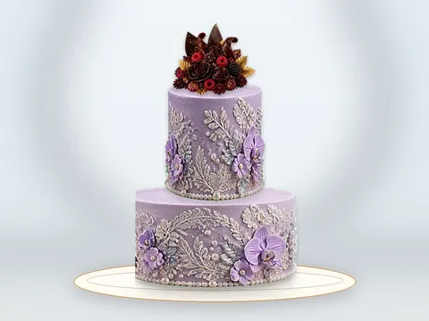 Preview the Blue Hydrangea · Velvet full cake
