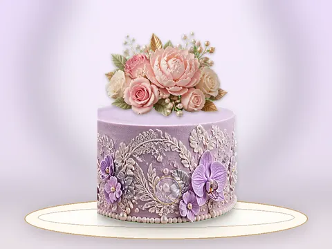 Preview the Lavender Grace · Keepsake full cake