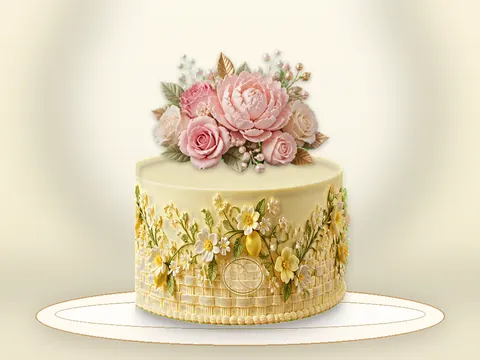 Preview the Lemon Garden · Keepsake full cake