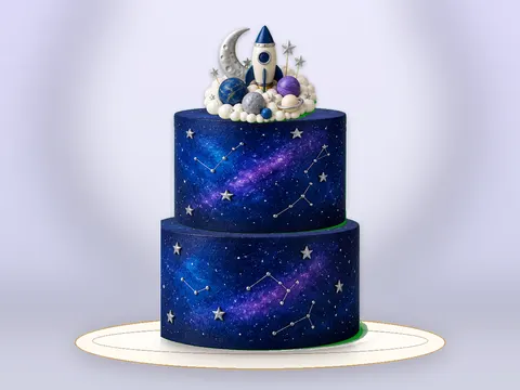 Preview the Lunar Mission · Birthday full cake