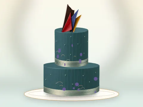 Preview the Memphis Muse · Electric full cake