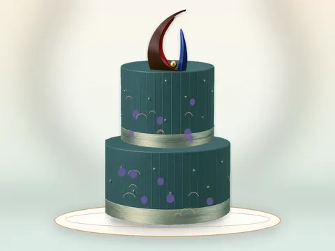 Preview the Memphis Muse · Offset full cake