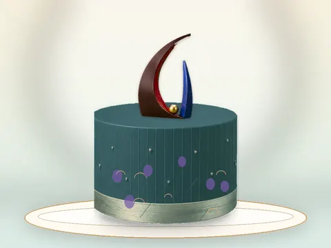 Preview the Memphis Muse · Orbit full cake