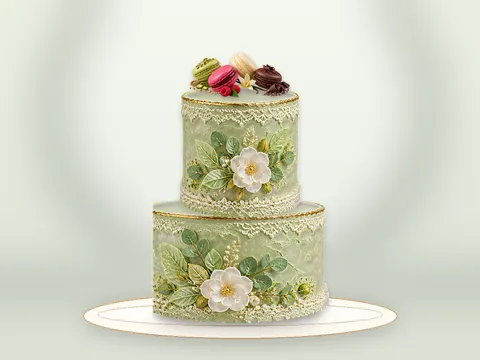 Preview the Pistachio Pearl · Maison full cake