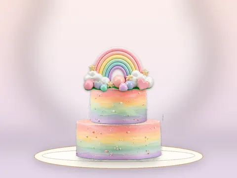 Preview the Rainbow Sky · Birthday full cake