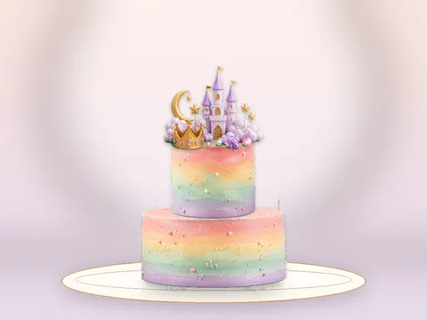 Preview the Rainbow Sky · Playful full cake