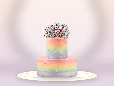 Preview the Rainbow Sky · Sparkle full cake