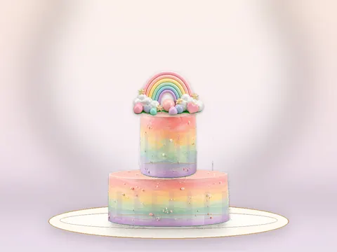 Preview the Rainbow Sky · Super full cake
