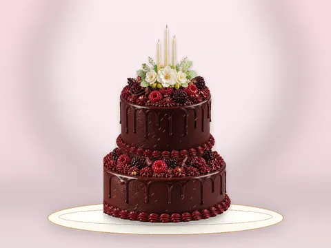Preview the Raspberry Ribbon · Atelier full cake