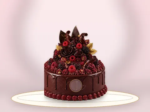 Preview the Raspberry Ribbon · Keepsake full cake