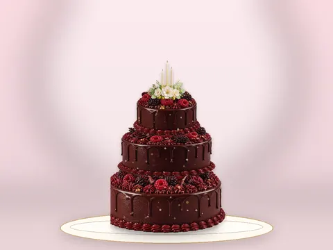 Preview the Raspberry Ribbon · Soirée full cake