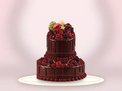Preview the Raspberry Ribbon · Velvet full cake