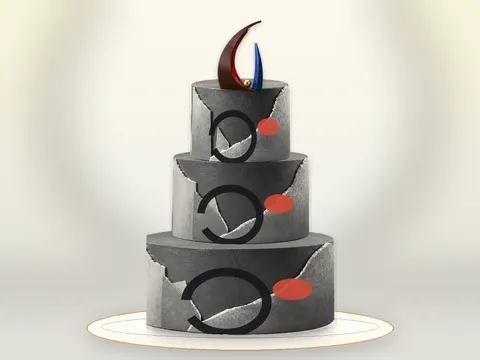 Preview the Sculptural Void · Collage full cake