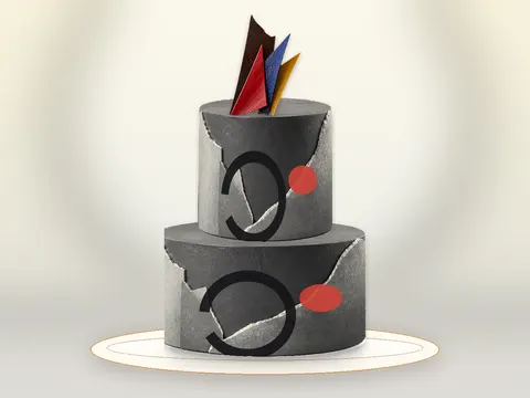 Preview the Sculptural Void · Kinetic full cake