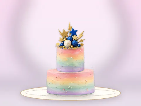 Preview the Starry Unicorn · Playful full cake