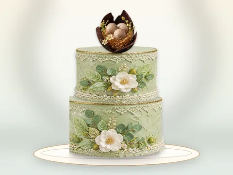 Preview the Sugar Nest Meadow full cake