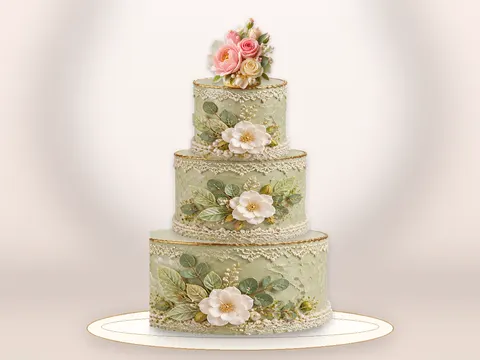 Preview the Sunday Peony full cake