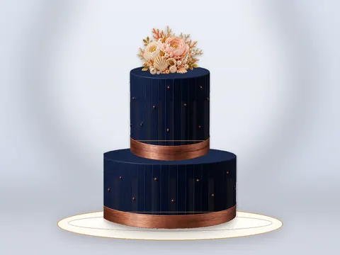 Preview the Tailored Navy · Modern full cake