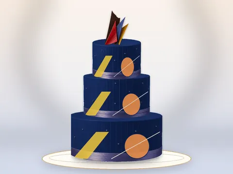 Preview the Tilted Horizon · Collage full cake
