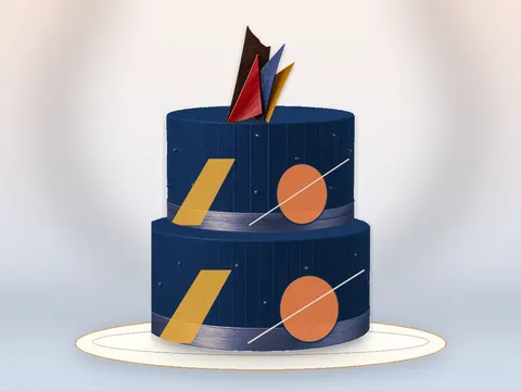 Preview the Tilted Horizon · Gallery full cake
